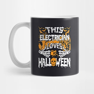 This Electrician Loves Halloween Funny Electrician Mug